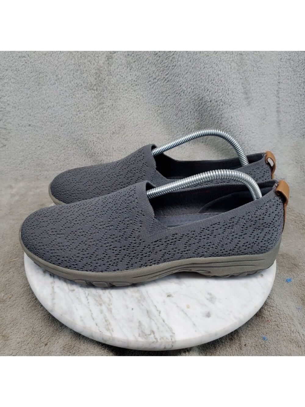 Skechers Shoes Womens Size 10 Reggae Fest 2.0 Gray Textile Slip On Sneakers